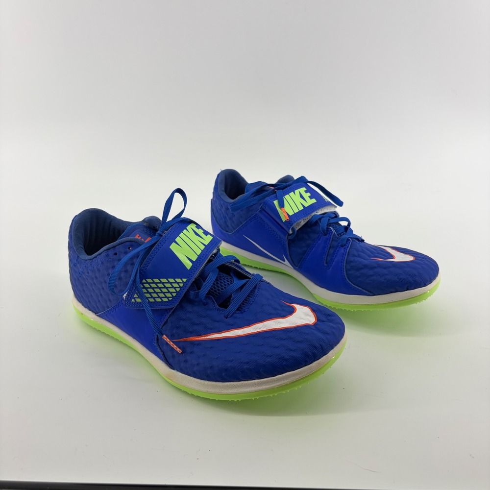 Nike Mens 10 Blue Zoom HJ Elite High Jump Track Field Spikes 806561-400